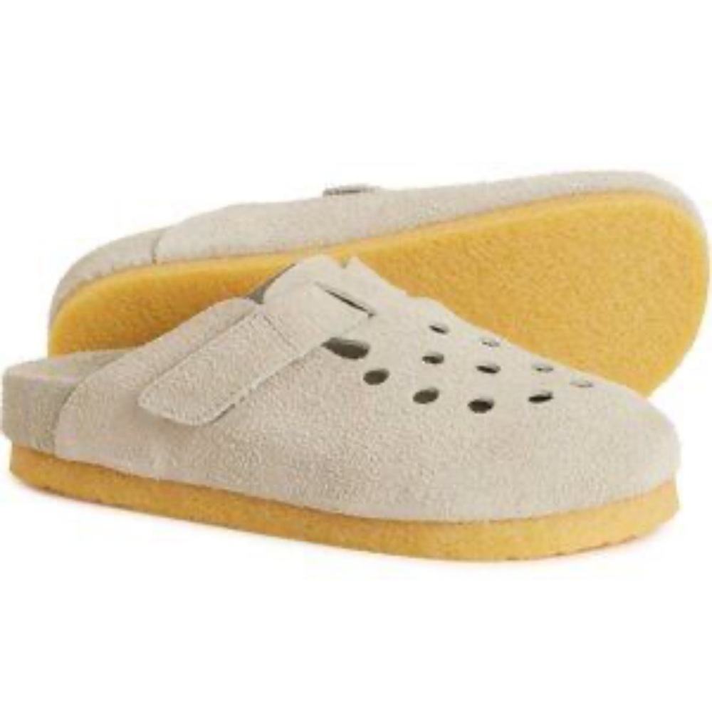 NWB BrandBlack Carrera Suede Taupe Slip On Mules Shoes Size Women’s 9.5